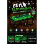 Büyük Bilardo Masası - Bilardo Maçı - Bilardo Oyuncak - 8 Ball Oyunu - Büyük Bilardo Seti - Bilardo Oyuncağı