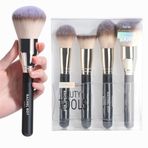 Büyük Boy 4 Lü Allık Fondöten Kontur Allık Makyaj Fırçası Seti - Makeup Brush