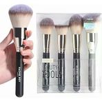 Büyük Boy 4 Lü Allık Fondöten Kontur Allık Makyaj Fırçası Seti - Makeup Brush
