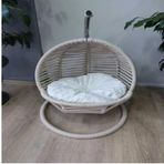 Büyük boy (57 cm) Yastıklı Kedi Salıncağı-Kedi hamak-Yerli üretim-Yüksek kalite (Krem)