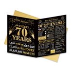 Büyük Boy 70. Doğum Günü Kartı, Vintage Geri 1955 Doğum Günü Partisi Posteri, 70 Yaşındaki Anne Baba Büyükbaba Büyükanne için Doğum Günü Hediyeleri, 70. Doğum Günü Dekorasyonu, Büyük 70. Doğum Günü