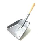 Büyük Boy Ahşap Saplı Metal Kürek . Çöp Ve Kömür Küregi