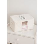 Büyük Boy Beyaz Pvc Detaylı Home Sweet Home Baskılı Hurç 64 x 40 x 35 - 1 Adet