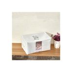 Büyük Boy Beyaz Pvc Detaylı Home Sweet Home Baskılı Hurç 64 x 40 x 35