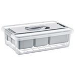 Büyük Boy Bölmeli Organizer Kutu Şeffaf Tasarım Saklama Kabı - Ev Araba Saklama Kutusu - Ev Banyo Düzenleyici, Dolap Düzenleyici, Saklama, Kutu, Organizer (6 Litre)