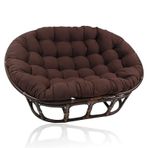 Büyük Boy Çift Kişilik Yastık - Yumuşak Kalın Asılı Sepet Sandalye Minderi İç/Dış Mekan Kullanımı için - Kahve Rengi 170x120 cm Rahatlama ve Konfor için Mükemmel