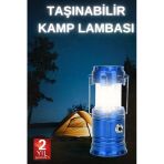 Büyük Boy Güneş Enerjili Kamp Feneri Işıldak Lamba Usb Şarjlı Mir26987111