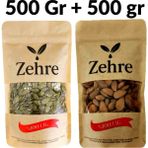 Büyük Boy Ikili - Çiğ Badem Içi 500 gr + Çiğ Kabak Çekirdeği 500 gr - 1 kg