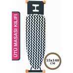 Büyük Boy Ipli Keçeli Ütü Masası Kılıfı 55X140CM Zebra Desenli - Seçenek 1