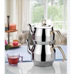 Büyük Boy Paslanmaz Çelik Çaydanlık, Modern ve Şık Tasarım - Altın - Seçenek 1