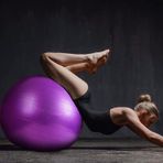 Büyük Boy Pilates Topu 65 CM Plates Topu + Pompa Fuşya