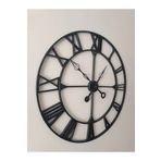 Büyük Boy Roman Rakamlı Metal Duvar Saati 90x90 Cm