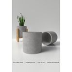 Büyük Boy Saksı Beton Silikon Kalıp - Dekoratif Büyük Boy Beton Saksı Kalıbı 20 x 20 cm - Beyaz - Adet