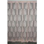 Buyuk Damaks Pudra Renk Tek Kanat Hazir Dikilmis Pileli Fon Perde 300*260 Cm