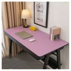 Büyük Deri Masa Pedi Koruyucu Kaymaz Isıya Dayanıklı Su Geçirmez Silinebilir Ofis Masası için Ekstra Büyük Mouse Pad Gömme Yemek Giyinme Sehpa Mat 70 × 130 cm (Renk: Gri)