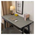 Büyük Deri Masa Pedi Koruyucu Kaymaz Isıya Dayanıklı Su Geçirmez Silinebilir Ofis Masası için Ekstra Büyük Mouse Pad Gömme Yemek Giyinme Sehpa Örtüsü 60 × 120 cm Çok Yönlü Siyah Kahverengi Renk