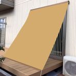 Büyük dikdörtgen bahçe yelkeni, 3 x 4 m, teras, avlu, oyun alanı için, krem rengi, suya dayanıklı ön cam, yüzme havuzu, çit ve güneş koruması için ideal