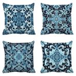 Büyük Dış Mekan Su Geçirmez Yastıklar 70x70 cm Adaçayı Yeşili Geometri Yastık Kılıfları Çift Taraflı Baskılı Keten Dekoratif Kare Yastıklar İlkbahar-Yaz Bahçe Mobilyaları g-326