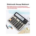 Büyük Düğme Elektronik Hesap Makinesi 14 Haneli Temel Matematik Bellek Güneş Enerji Yüzde Hesap