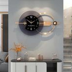 Büyük Duvar Saati Metal Modern Hafif Lüks Duvar Dekoratif Sessiz Tik Tak Rakamlı Saatler Oturma Odası İçin Yaratıcı Ev Dekoru (Tek Renk 100 CM/39 inç)
