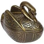 Büyük Figürlü Kapaklı Şekerlik Lokumluk, Osmanlı Motifli Dekoratif Sunum Kabı, Kahve Yanı Çikolata İçin (Antik Yeşil)
