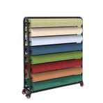 Büyük Haddeleme Tekstil Kumaş Teşhir Rafı, Çift Taraflı Vinil Wrap Depolama Arabası, Perakende için Çelik Düzenleyici, Araba Tamir Dükkanları, Stüdyolar - 20 Çubuk, 175cm Genişlik