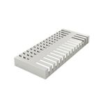 Büyük Kapasiteli Metal Kiremit Vitrin - Cam Şablonlar ve Yapı Malzemeleri için Zemin Standı Düzenleyici, Oluklu Zemin Rafı, 80x38x1.6cm, Beyaz, Toplu Fayans Teşhir için İdeal