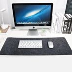 Büyük Keçe Sümen Oyun Mouse Pad Klavye Mat Masa Koruyucu 3mm Antrasit Renk 90x40cm