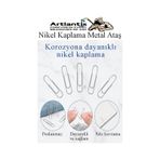 Büyük Metal Ataş No 6 60 Mm 100 Lü 1 Paket Nikel Kaplama Metal Ataç Dayanıklı Paslanmaz 55 Sayfa Kapasite Jumbo Dev Ataş
