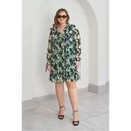 Büyük Moda DESENLİ ŞİFON ELBİSE