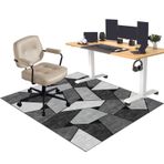 Büyük ofis sandalyesi matı, 160 x 200 cm, kaymaz halı koruyucu, oyun ve bilgisayar masaları için, çok yönlü zemin koruyucu, sert ahşap, halı zemin ve ağır işler için