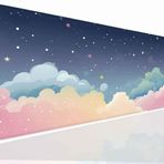 Büyük Oyun Mouse Pad Mouse Mat Gökyüzü Masa Mat Büyük Genişletilmiş XL Oyun Mousepad Su Geçirmez Masa Örtüsü, Kaymaz Tabanlı Fare Altlığı, Bilgisayar Klavyesi ve Fare Altlığı için Masa Pedi 24"x12"