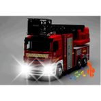 Büyük Oyuncak Araba, Büyük Mühendislik Araba, 1: 32 Ölçekli Alaşım Yangın Motorları, Merdiven Yangın Kamyonu Ses ve Işık | Büyük Oyuncak Carfire Truck - Kırmızı