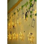 Büyük Pazar Store 3 Metre Fişli 10’lu Yıldız LED Işık Zinciri – Dekoratif Sıcak Işık Aydınlatma, Ev, Salon, Balkon, Perde ve Parti Süslemeleri Için Yılbaşı ve Doğum Günü Dekor Işığı - 1 m - 00 Beyaz
