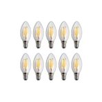 Büyük Pazar Store LED Rustik Mum Buji Ampul – E14 Duy, 4W (35W Eşdeğer), 3000K Günışığı, 400 Lümen – 220-240V, 3.5X10 cm – 10’lu Paket - 0,5 W - Altın