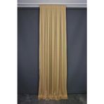 Buyuk Petek Model Gold Renk Tek Kanat Hazir Dikilmis Pileli Fon Perde 75*260 Cm