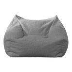 Büyük Puf Koltuk, Fasulye Torbası Sandalye Kılıfı Çok Renkli Sahte Kaşmir Polar Hiçbir Dolgu Yetişkin Beanbag Puf(Grey)
