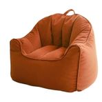 Büyük Puf Koltuk, Fasulye Torbası Sandalye Örtüsü Kadife Çok Renkli Oturma Odası İçin Dolgu Yok(1-seat-orange)