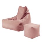Büyük Puf Koltuk, Fasulye Torbası Sandalye Örtüsü Oturma Odası İçin Dolgu Yok Çok Renkli(Bean Pink-with Fd)