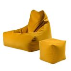 Büyük Puf Koltuk, Fasulye Torbası Sandalye Örtüsü Oturma Odası İçin Dolgu Yok Çok Renkli(Yellow-with Fd)