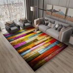 Büyük Retro Parça Halı 120x150CM - Oturma Odası ve Erkek Çocuk Yatak Odası Halısı Kırmızı ve Mor Yıkanabilir Yumuşak Şık Ev Dekoru Çocuk Odaları için