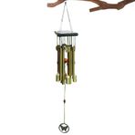 Büyük Rüzgar Çanları - 60 cm Ahşap Rüzgar Çanları Alüminyum Borular Rüzgar Çanları - Sempati Derin Tonlu Melodi Bahçe Dekoru Balkon ve Avlu için 8 Tüplü Dış Mekan Dekorasyonu
