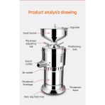 Büyük Tahin, Fıstık, Fındık, Badem, Ceviz Ezme Makinesi 1500W 35 Kg/saat Çekme Kapasiteli - Gri