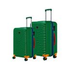 Buyuk Ve Orta Boy 2'Li Valiz Seti %100 Polikarbon Valiz 4X2 Teker Yesil 1088