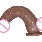 Büyük Yapay Penis Manuel Mastürbatör Yapay Penis - Kahverengi