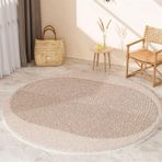 Büyük Yuvarlak Halı - Kalın Yumuşak Yatak Odası Halısı - Koltuk ve Sehpa için Kaymaz Oturma Odası Paspası - Basit Kütük Tasarımı - 80 x 80 cm