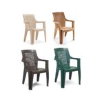 Buyukarısoy Elegance Rattan Efektli 4 6 Adet Plastik Sandalye Balkon Bahçe teak