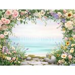 Büyüleyici Çiçeklerle Süslenmiş Arka Plan, 200X150CM, Stüdyo Fonu