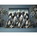 Büyüleyici Dağ Manzarası ile Arka Plan, 200X150CM, Stüdyo Fonu - -