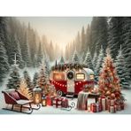 Büyüleyici Kış Arka Plan: 200X150CM, Yılbaşı Temalı Stüdyo Fonu - -